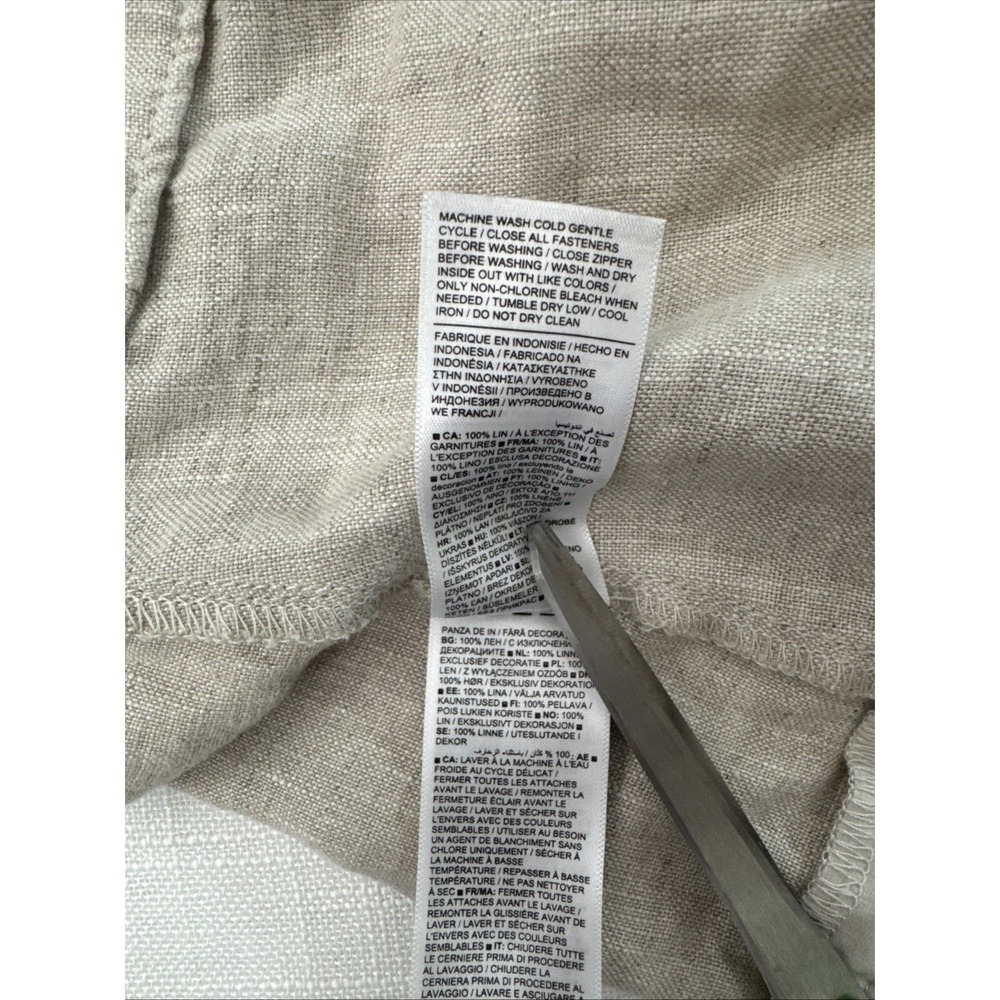 Athleta Women 4 Skirt Voyager Beige Linen Buckle Cargo Pocket Utility Athleisure - Picture 6 of 13